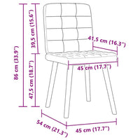 Sedie da Pranzo 2 pz Grigio Scuro in Tessuto 4101092