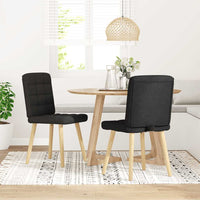 Sedie da Pranzo 2 pz Nere in Tessuto 4101093