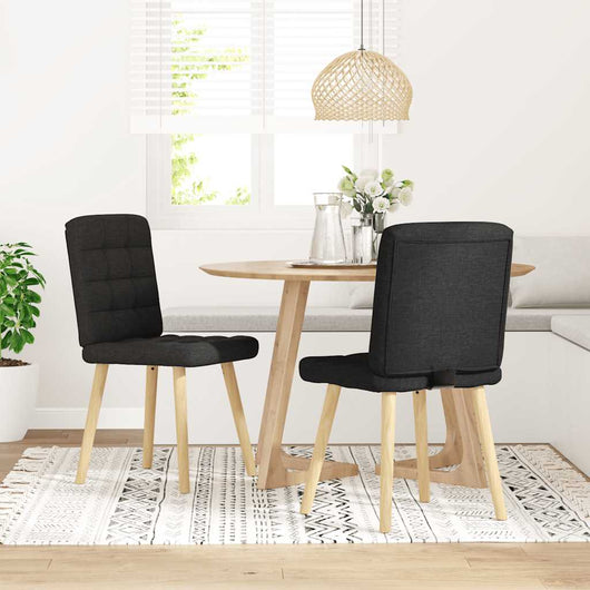 Sedie da Pranzo 2 pz Nere in Tessuto 4101093