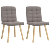 Sedie da Pranzo 2 pz Tortora in Tessuto
