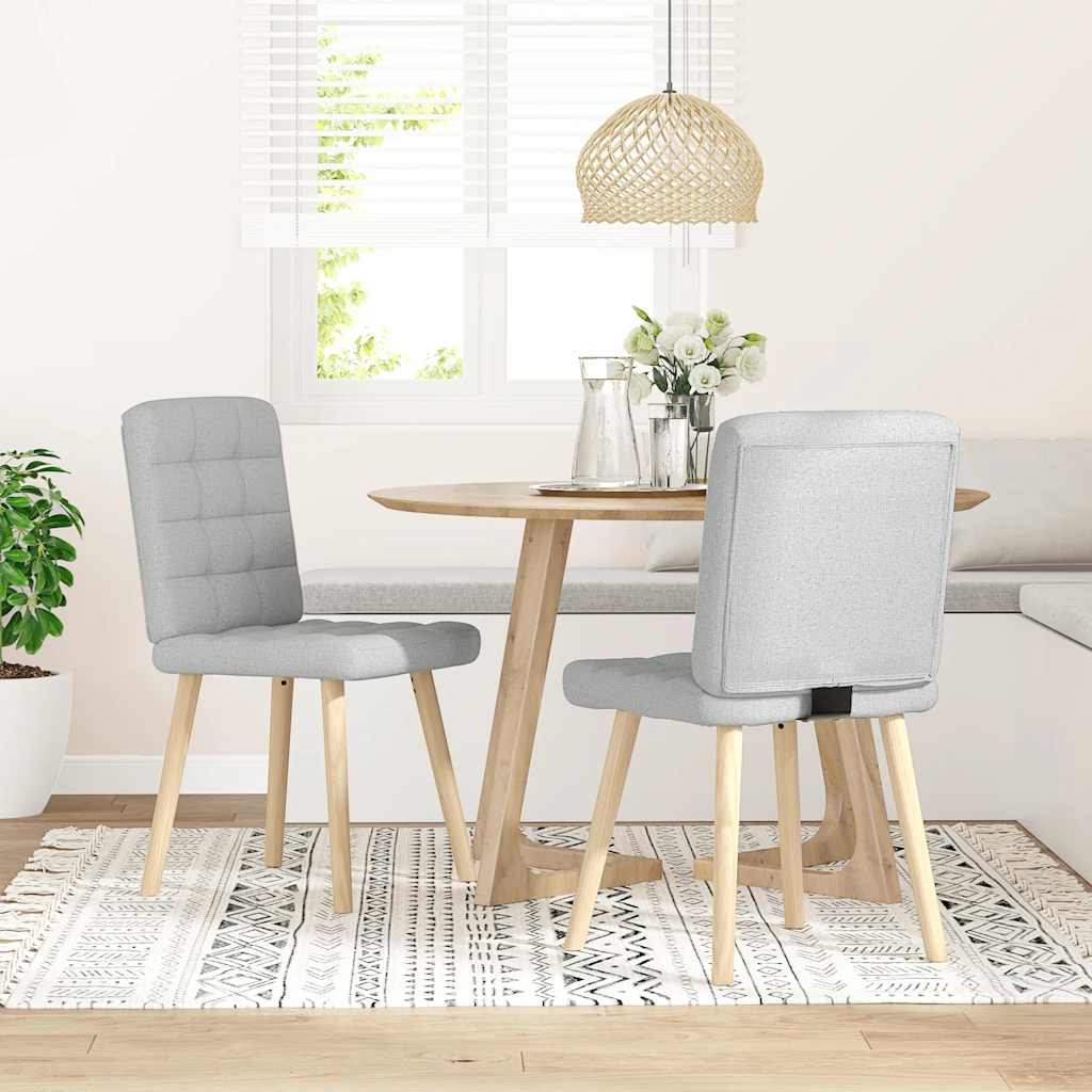 Sedie da Pranzo 2 pz Grigio Nuvola in Tessuto 4101100