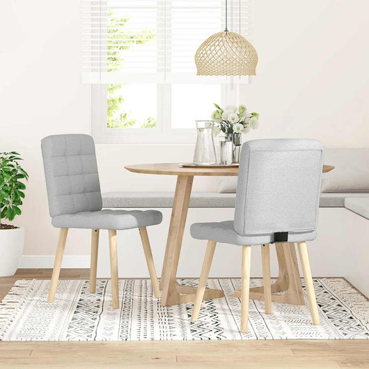 Sedie da Pranzo 2 pz Grigio Nuvola in Tessuto 4101100