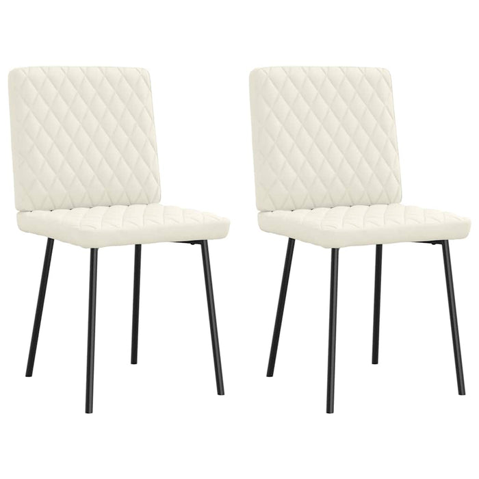 Sedie da Pranzo 2 pz Crema in Velluto