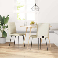 vidaXL Sedie da Pranzo 2 pz Crema in Similpelle