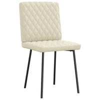 vidaXL Sedie da Pranzo 2 pz Crema in Similpelle