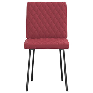 vidaXL Sedie da Pranzo 2 pz Rosso Vino in Similpelle