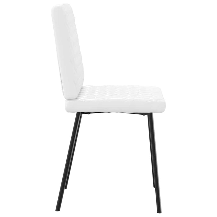 Sedie da Pranzo 2 pz Bianche in Similpelle 4101119