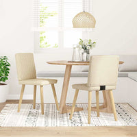 Sedie da Pranzo 2 pz Crema in Tessuto 4101128
