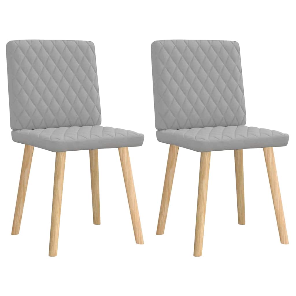 Sedie da Pranzo 2 pz Grigio Nuvola in Tessuto 4101130