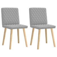 Sedie da Pranzo 2 pz Grigio Nuvola in Tessuto 4101130