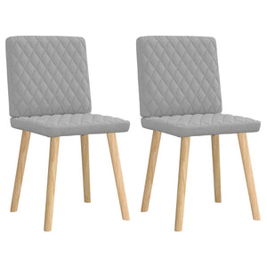Sedie da Pranzo 2 pz Grigio Nuvola in Tessuto 4101130