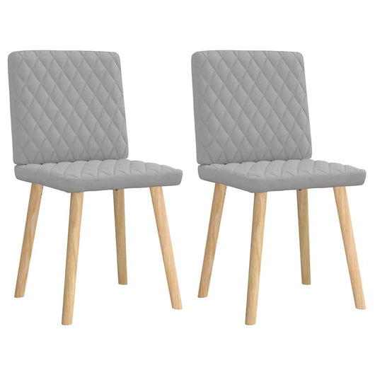 Sedie da Pranzo 2 pz Grigio Nuvola in Tessuto 4101130