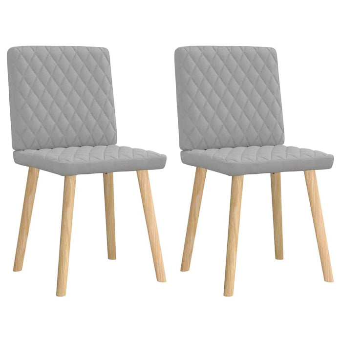 Sedie da Pranzo 2 pz Grigio Nuvola in Tessuto 4101130