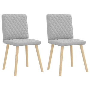 Sedie da Pranzo 2 pz Grigio Nuvola in Tessuto