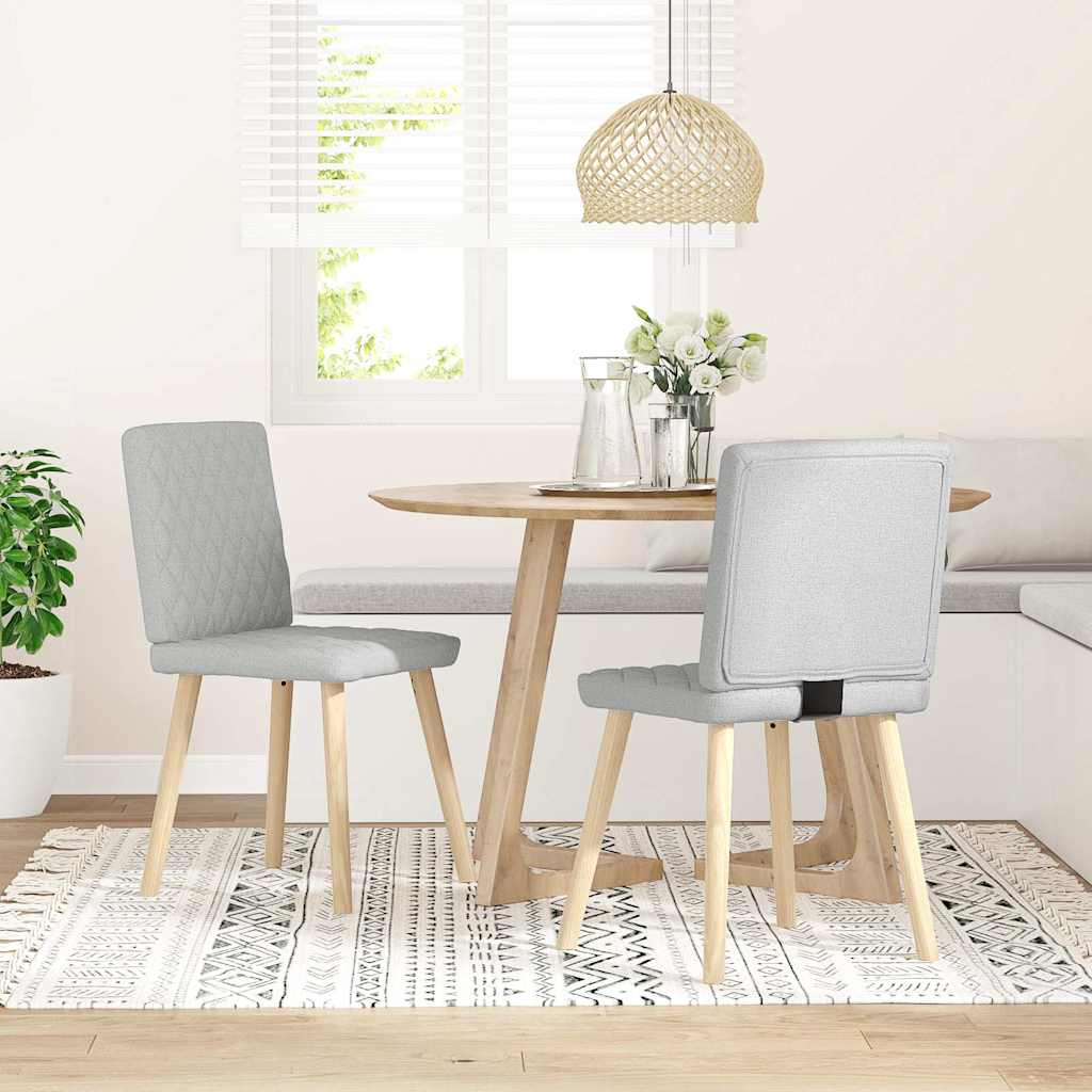 Sedie da Pranzo 2 pz Grigio Nuvola in Tessuto