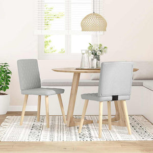 Sedie da Pranzo 2 pz Grigio Nuvola in Tessuto