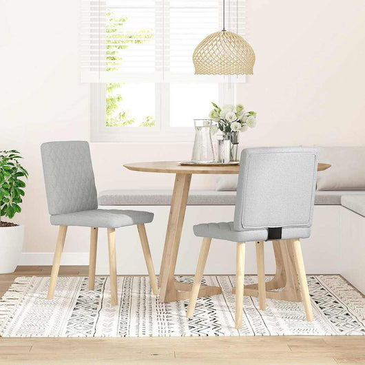 Sedie da Pranzo 2 pz Grigio Nuvola in Tessuto