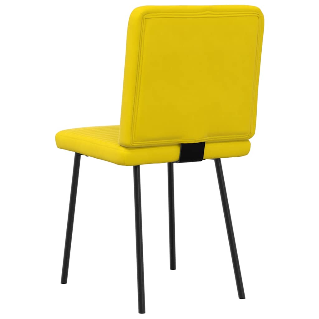 vidaXL Sedie da Pranzo 2 pz Gialle in Velluto