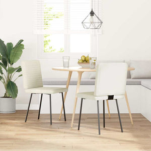 vidaXL Sedie da Pranzo 2 pz Crema in Velluto