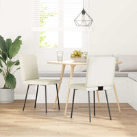 Sedie da Pranzo 2 pz Crema in Velluto 4101142