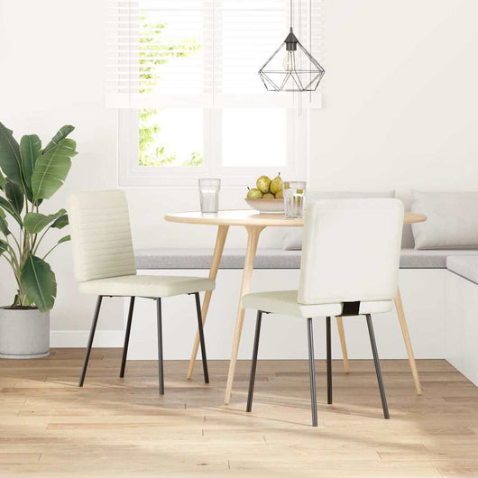 Sedie da Pranzo 2 pz Crema in Velluto 4101142