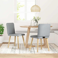Sedie da Pranzo 2 pz Grigio Chiaro in Tessuto 4101144