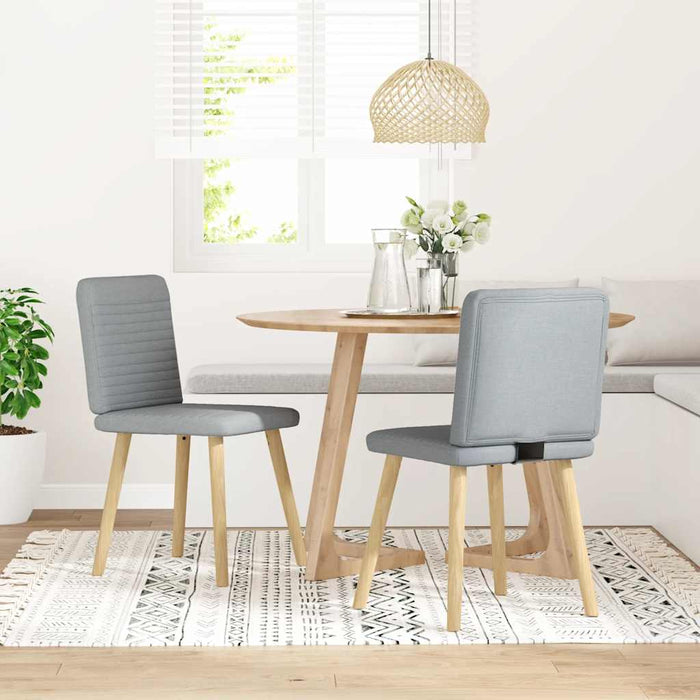 Sedie da Pranzo 2 pz Grigio Chiaro in Tessuto 4101144