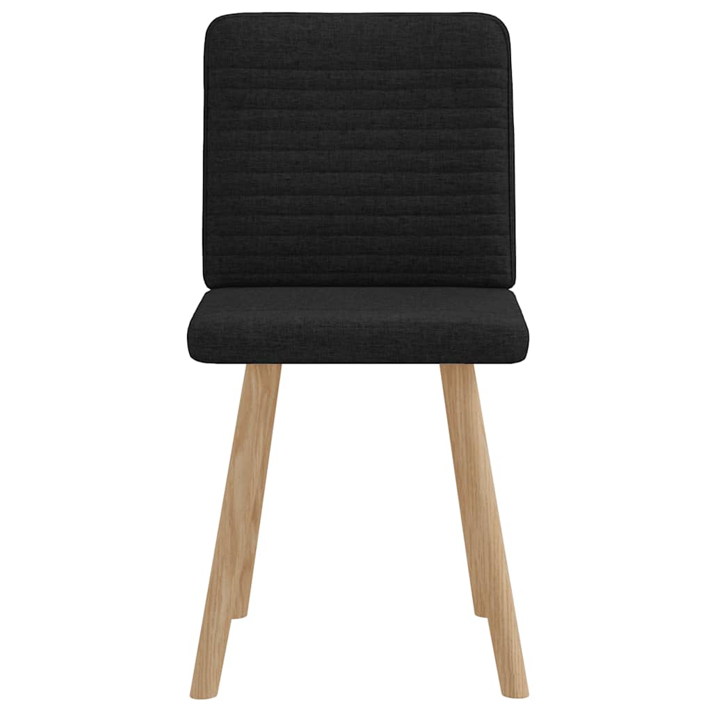 Sedie da Pranzo 2 pz Nere in Tessuto