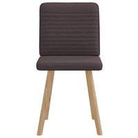Sedie da Pranzo 2 pz Marrone Scuro in Tessuto 4101148