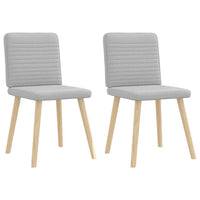 Sedie da Pranzo 2 pz Grigio Nuvola in Tessuto
