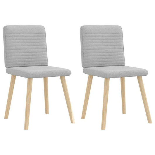 Sedie da Pranzo 2 pz Grigio Nuvola in Tessuto