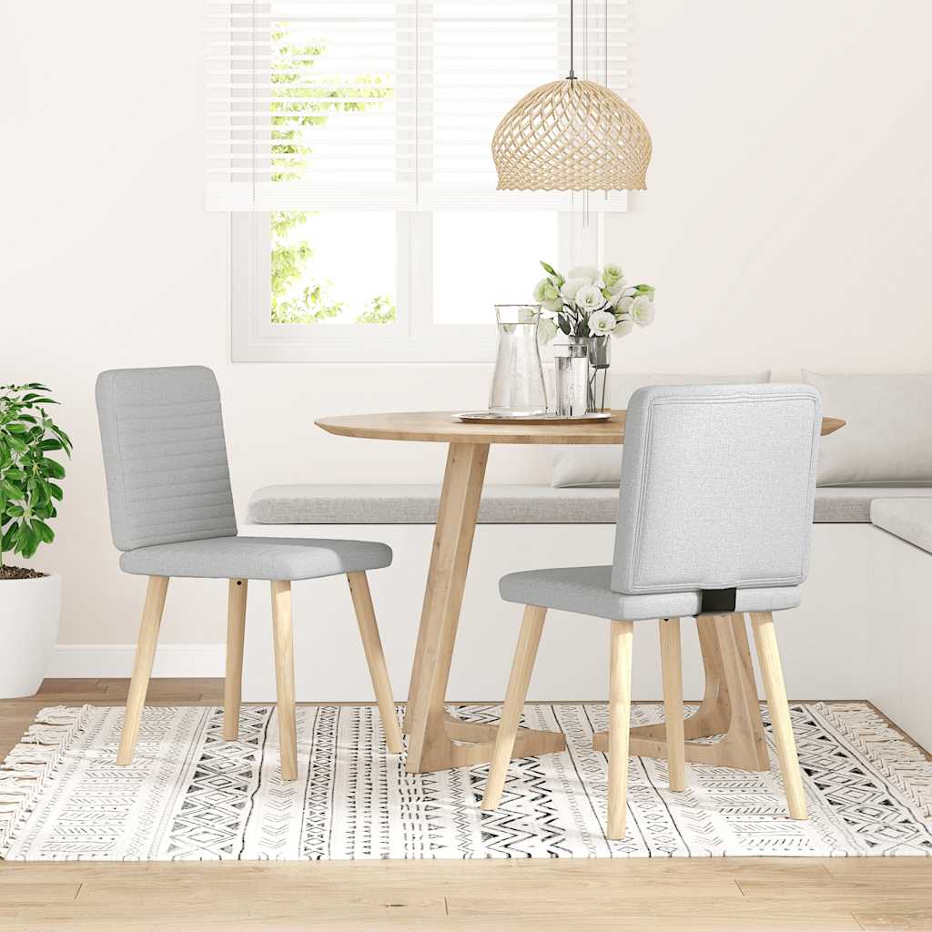 Sedie da Pranzo 2 pz Grigio Nuvola in Tessuto