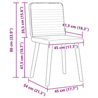Sedie da Pranzo 2 pz Lino 4101155