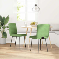 Sedie da Pranzo 2 pz Verde Chiaro in Velluto 4101159