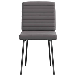 Sedie da Pranzo 2 pz Grigie in Similpelle 4101168