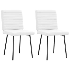 Sedie da Pranzo 2 pz Bianche in Similpelle 4101172