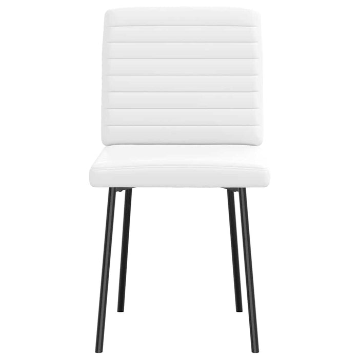 Sedie da Pranzo 2 pz Bianche in Similpelle 4101172