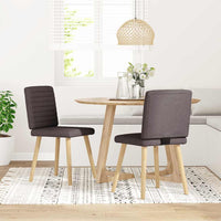 Sedie da Pranzo 2 pz Marrone Scuro in Tessuto 4101178