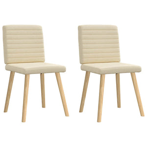 Sedie da Pranzo 2 pz Crema in Tessuto 4101181