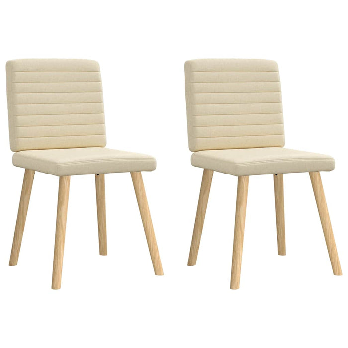 Sedie da Pranzo 2 pz Crema in Tessuto 4101181