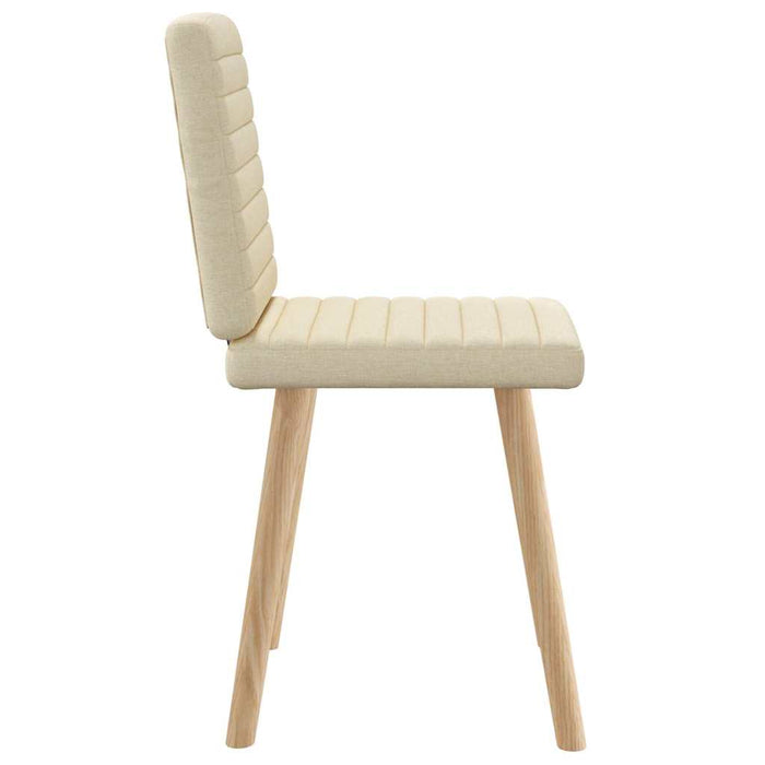 vidaXL Sedie da Pranzo 2 pz Crema in Tessuto