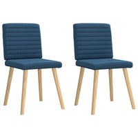 Sedie da Pranzo 2 pz Blu in Tessuto 4101182