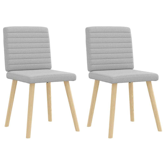 vidaXL Sedie da Pranzo 2 pz Grigio Nuvola in Tessuto