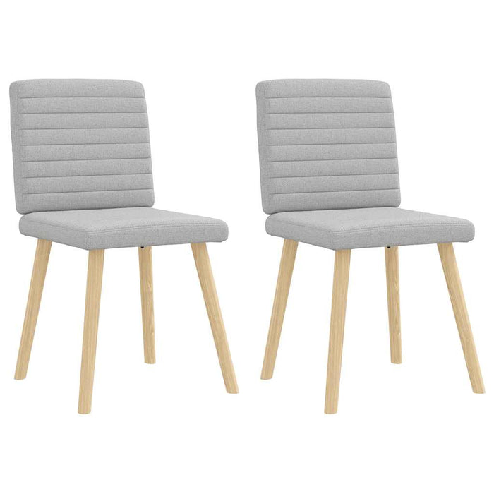 vidaXL Sedie da Pranzo 2 pz Grigio Nuvola in Tessuto