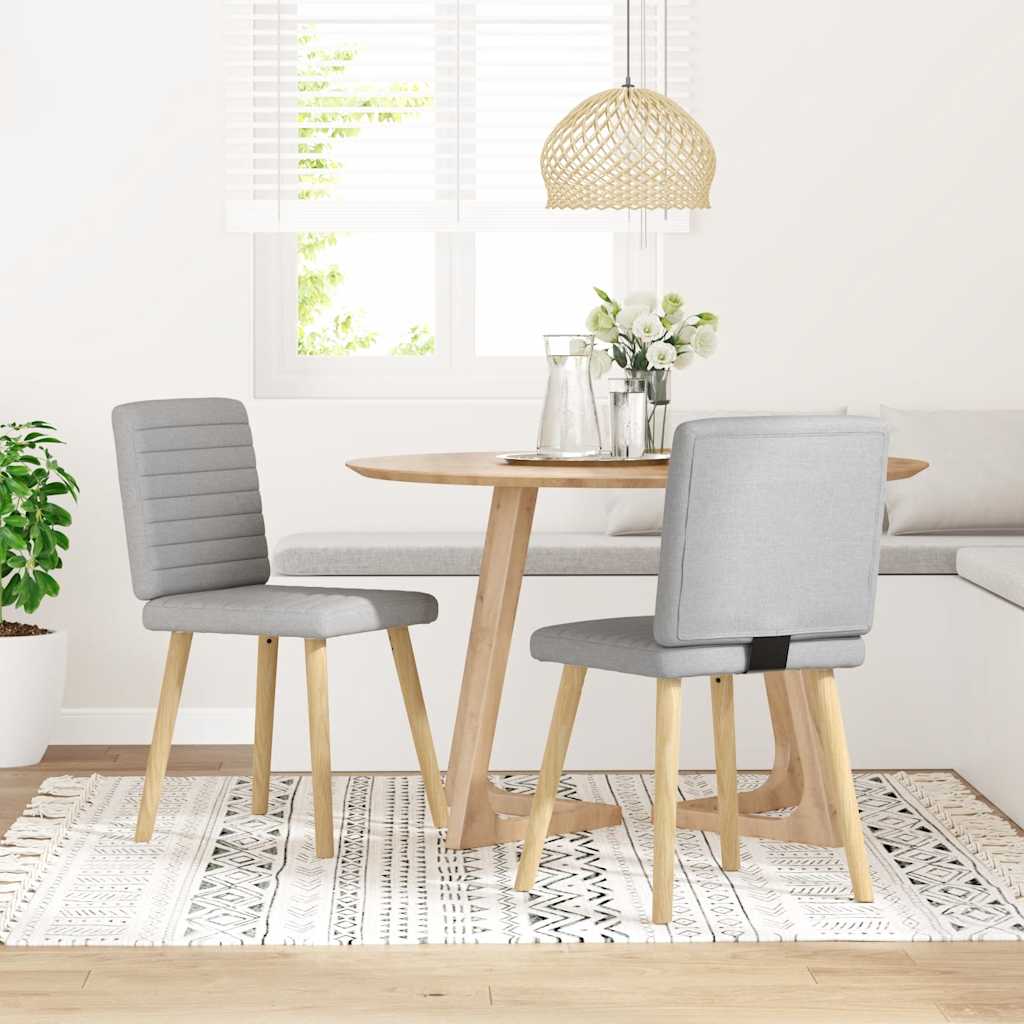 Sedie da Pranzo 2 pz Grigio Nuvola in Tessuto 4101183