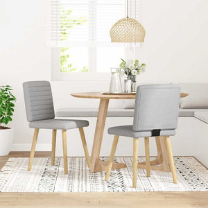 Sedie da Pranzo 2 pz Grigio Nuvola in Tessuto 4101183