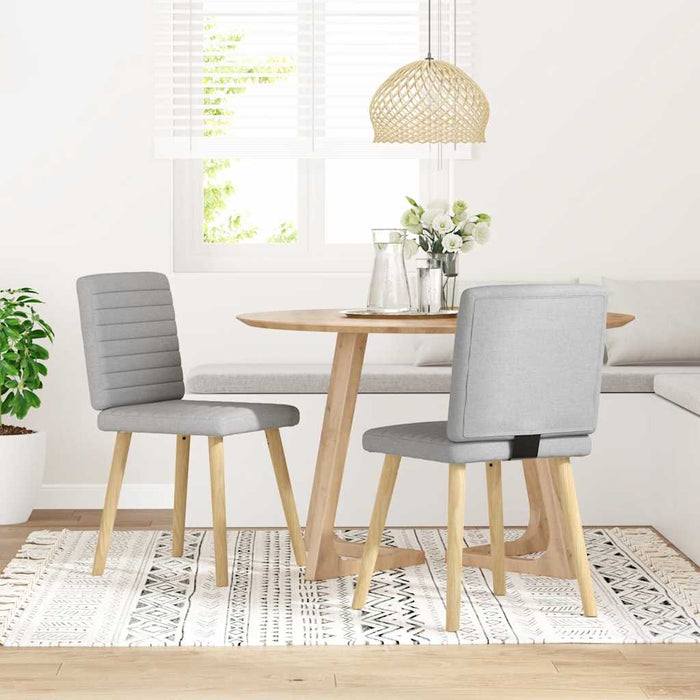 Sedie da Pranzo 2 pz Grigio Nuvola in Tessuto 4101183