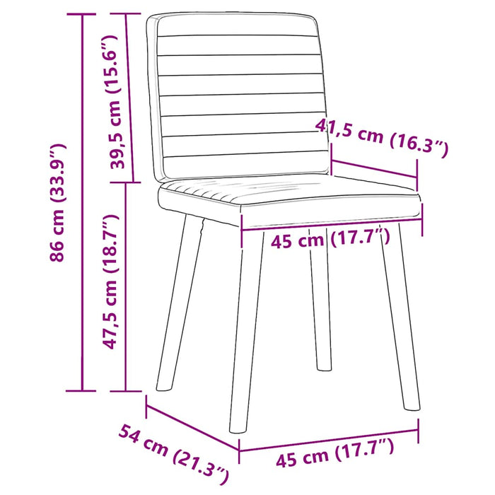 Sedie da Pranzo 2 pz Blu Jeans in Tessuto