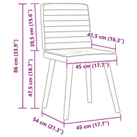 Sedie da Pranzo 2 pz Lino 4101185