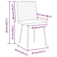Sedie da Pranzo 2 pz Gialle in Velluto 4101193